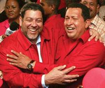 President Hugo Chávez  and Prime Minister Dr. Ralph Gonsalves.