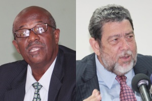 Opposition Leader Arnhim Eustace, left, and Prime Minister Dr. Ralph Gonsalves (montage image).